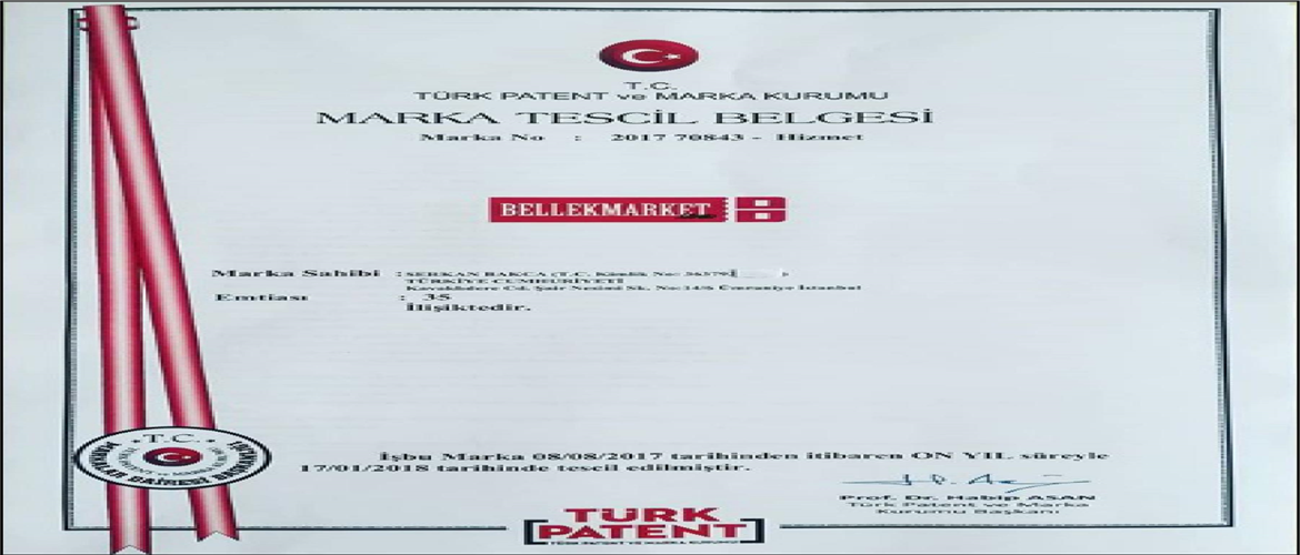 Marka Tescil Belgemizi Aldık - Promosyon, promosyon usb, promosyon bellek, promosyon usb bellek, usb bellek, reklam, reklam ürünleri, promosyon ürünleri, promosyon firmaları, marka tescil,